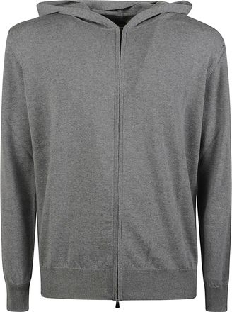 Altea Full-Zip Hooded Soft Virgin Wool Sweater