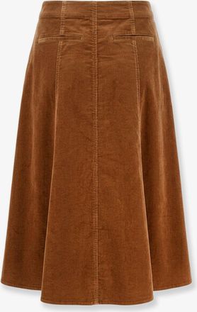 Polo Ralph Lauren Womens A-Line Corduroy Skirt Brown Cotton