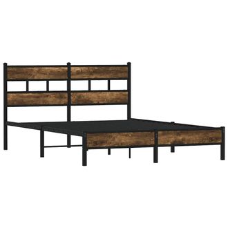 vidaXL Estructura Cama Con Cabecero Sin Colch&oacute;n Roble Sonoma 160x200cm Vidaxl