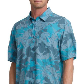 Quiksilver Performance Pack WM SS Short Sleeve Shirt in Real Teal at Nordstrom, Size Xx-Large