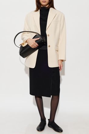 Jil Sander Skirt With Raw Hem, Womens, Black