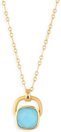 Dean Davidson Monterey Long Pendant Necklace in Iridescent Turquoise/Gold at Nordstrom