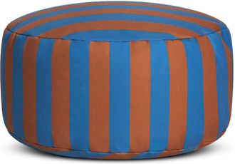 Really Nice Things Puf impermeable marrón y azul exterior e interior