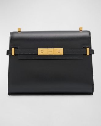 Saint Laurent Manhattan Mini Calfskin Crossbody Bag