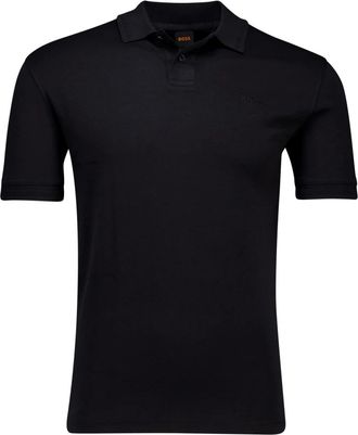 HUGO BOSS Tops, Heren, Zwart, XL, Zwart poloshirt met korte mouwen