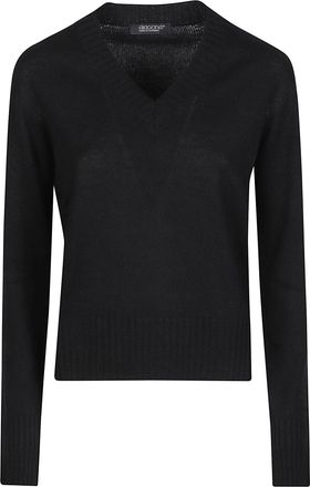 Aragona Ribbed Cashmere V-Neck Sweater