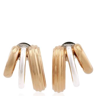 Tory Burch Two-Tone Triple Hoop Earrings