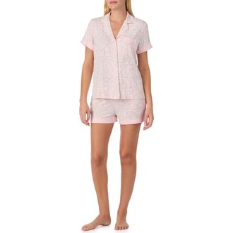 Kate Spade New York print short pajamas in Pink/White at Nordstrom, Size X-Large