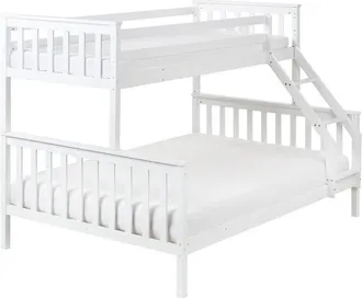 Beliani Bunk Bed Pine Wood BIERNE 90/140 x 200 cm White