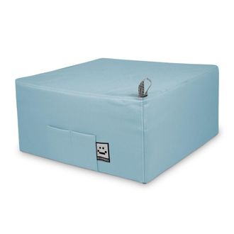 Happers Happers - Puff Cama Individual Para Una Persona Polipiel Azul Cielo &Uacute;nico Azul Cielo