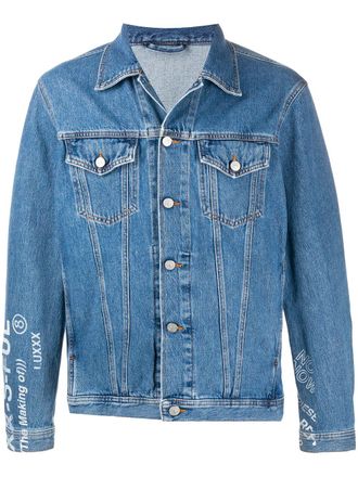 Diesel Giacca denim con stampa - Blu