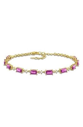Delmar Rhodolite Garnet & White Topaz Bracelet in Pink at Nordstrom Rack