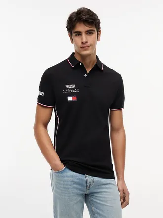 Tommy Hilfiger Mens Tommy x Cadillac F1 Team Replica Polo - Black - XXL