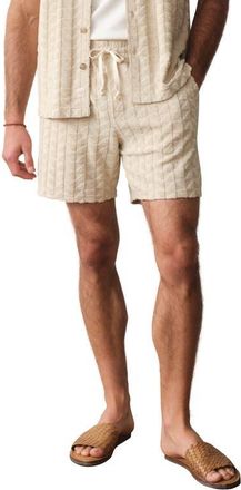 Marine Layer Leo Terry Drawstring Shorts in Natural Geo at Nordstrom, Size X-Large