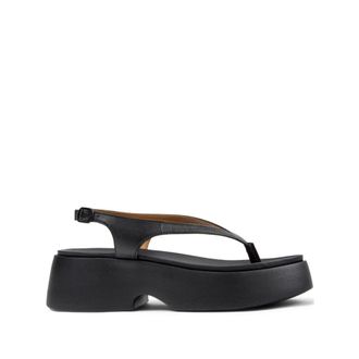 Camper Wedges, female, Black, Size: 10 US Tasha Platform Thong Sandal