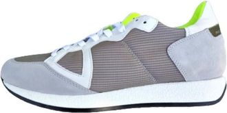 Philippe Model Monaco Sneakers met Logo Detail - Dames - Sneakers - Groen - 43 EU - Katoen - Schoenen