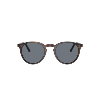 Oliver Peoples 0ov5183s Round Tortoiseshell Acetate Sunglasses with Keyhole Bridge