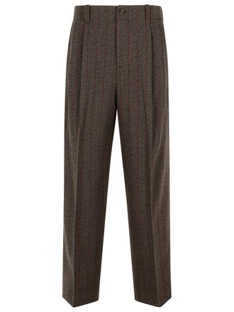 Golden Goose Brown Virgin Wool Trousers