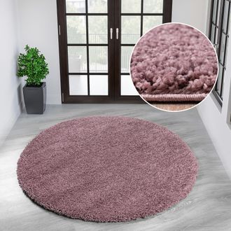 My Home Teppich »Shaggy 30« rund 30 mm Höhe Teppich in Uni-Farben, besonders weich und kuschelig