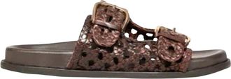 Massimo Santini Schoenen, Dames, Bruin, 37 EU, Leer, Sandalo Tullia