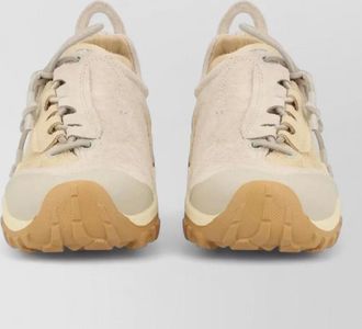 Our Legacy suede low sneakers round toe pull tab