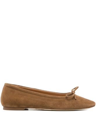 Aeyde bow-detailing ballet flats - Brown