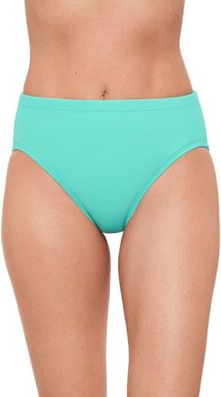 Aqua Green Mid Rise Tummy Control Brief Swimsuit Bottom in Midori at Nordstrom, Size X-Large