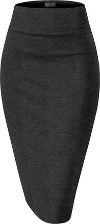 HyBrid & Company Womens Premium Stretch Office Pencil Skirt KSK45002 Charcoal 2X
