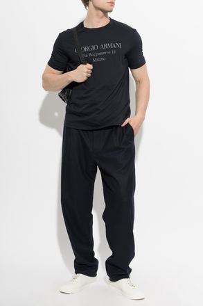 Giorgio Armani Cashmere Trousers, Mens, Navy Blue