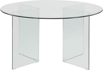 Vente-Unique Mesa de comedor ADAMO - 6 comensales - Cristal templado