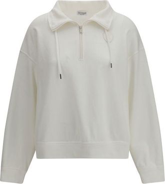 Brunello Cucinelli White Cotton Womens Sweatshirt