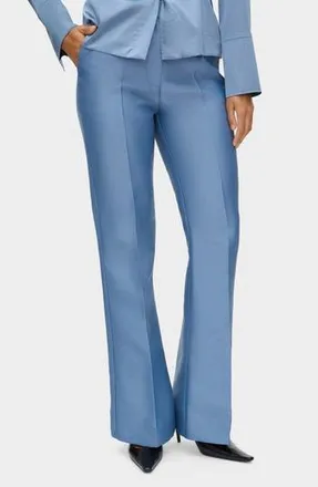 Aligne Figaro Satin Pants in Steel Blue at Nordstrom Rack, Size 18