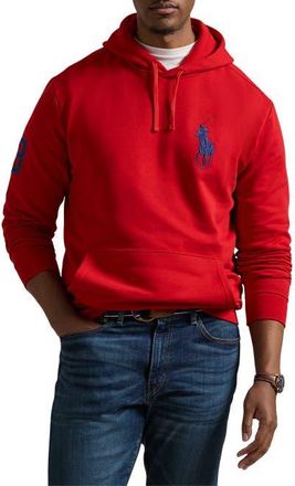 Polo Ralph Lauren Big & Tall Big Pony Fleece Hoodie in Rl 2000 Red at Nordstrom, Size 2X Big
