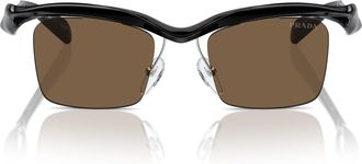 Prada 0pr A15s Sculptural Black Nylon Sunglasses