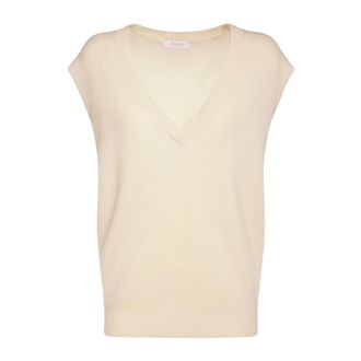 Max Mara Truien & Vesten, Dames, Beige, L, Wol, Gilet