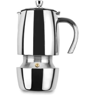 Lacor Cafetera Lacor Luxe Acero Inoxidable 6 Tazas 18,5 Cm
