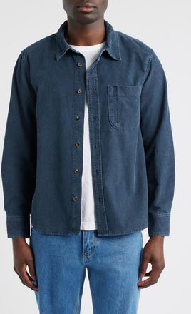 Corridor Cotton Corduroy Button-Up Shirt in Navy at Nordstrom, Size Xx-Large