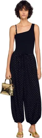 Sandro Tangolino metallic leather bag in Gold at Nordstrom, Size Medium