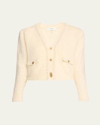 Frame Denim Double Pocket Cropped Caridgan