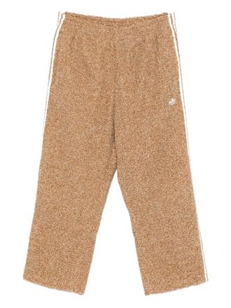 adidas bouclé stripe detail track pants - men - Recycled Polyester/Recycled Polyester - S - Neutrals