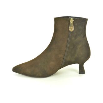 Pedro Miralles Bruin su&egrave;de enkellaarsje +punt 4cm - Dames - Schoenen - Bruin - Maat: 41 EU Su&egrave;de