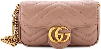 Gucci GG Marmont Flap Bag Matelasse Leather Super Mini crossbody bag - Beige