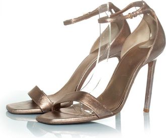 Saint Laurent Pre-owned Womens Metallic sandals - Gold Leather - Size EU 41