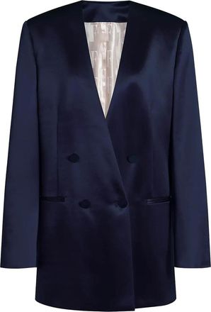 Alberta Ferretti Double-Breasted Silk Jacket