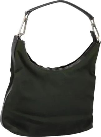 Gucci Tweedehands Canvas handtassen - Dames - Vintage Schoudertas - Groen - ONE Size - Vintage