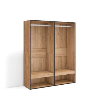 Skraut Home Vestidor efecto madera roble 120x35x145cm
