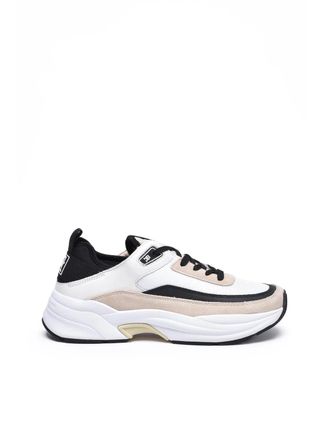 Tommy Hilfiger White Beige Sporty Runner Sneakers