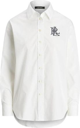 Ralph Lauren Relaxed Fit Stretch Katoenen Shirt - Dames - Overhemden - Wit - S - Katoen - Overhemden