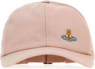 Vivienne Westwood Logo Geborduurde Cap - unisex - Petten - Roze - L/Xl - Katoen - Accessoires