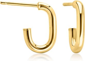 RS Pure by Ross-Simons Italian 10kt Yellow Gold U-Shaped Hoop Earrings